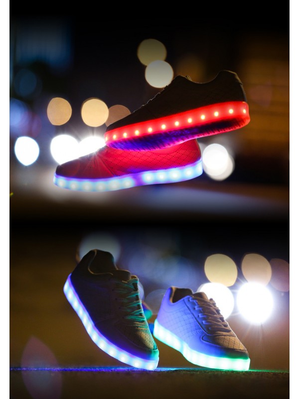 Unisex Seven Color Usb Led Light Up Sneakers