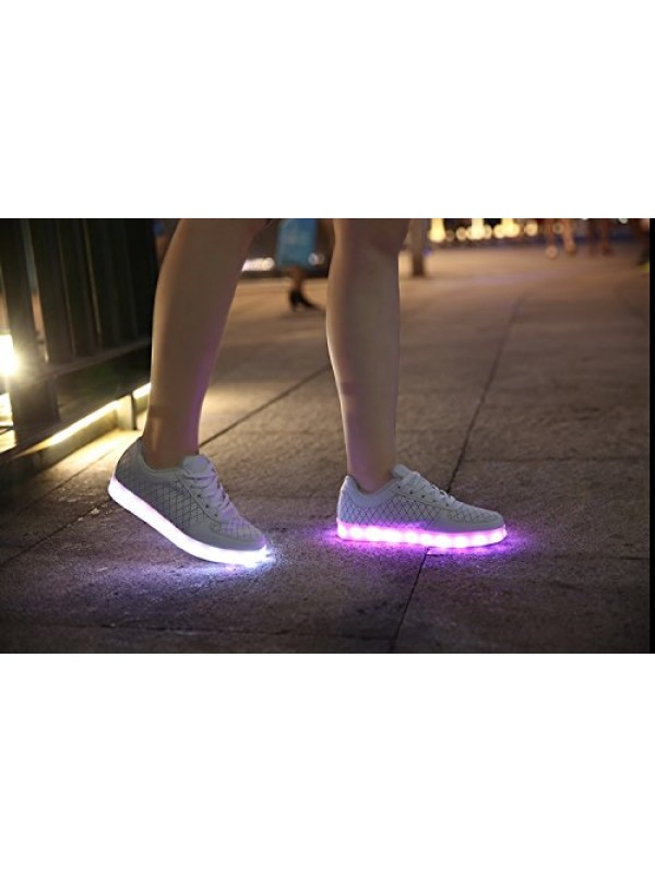 Unisex Seven Color Usb Led Light Up Sneakers